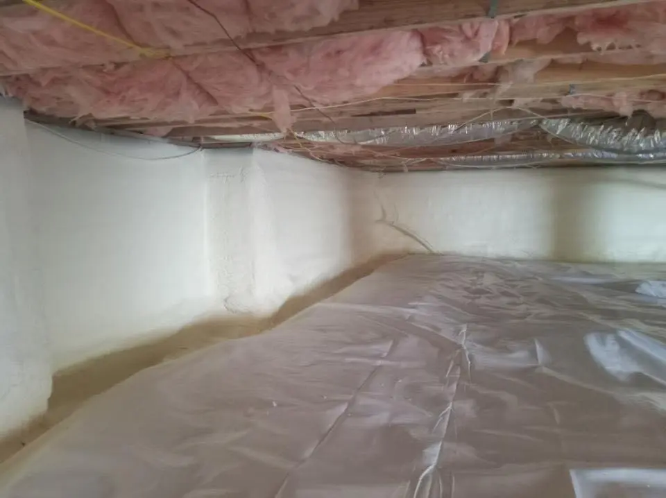 Crawl space encapsulation with closed-cell spray foam for Metal Roof Coating in Gages Lake